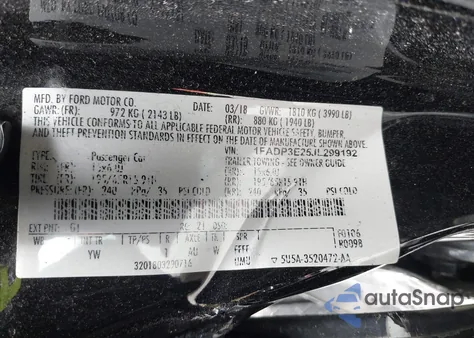 2018 Ford Focus S из США, поврежденный, VIN 1FADP3E25JL299192